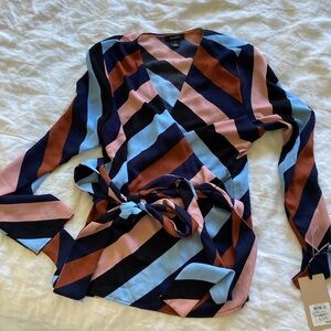 NWT Halogen Misha Bias Top